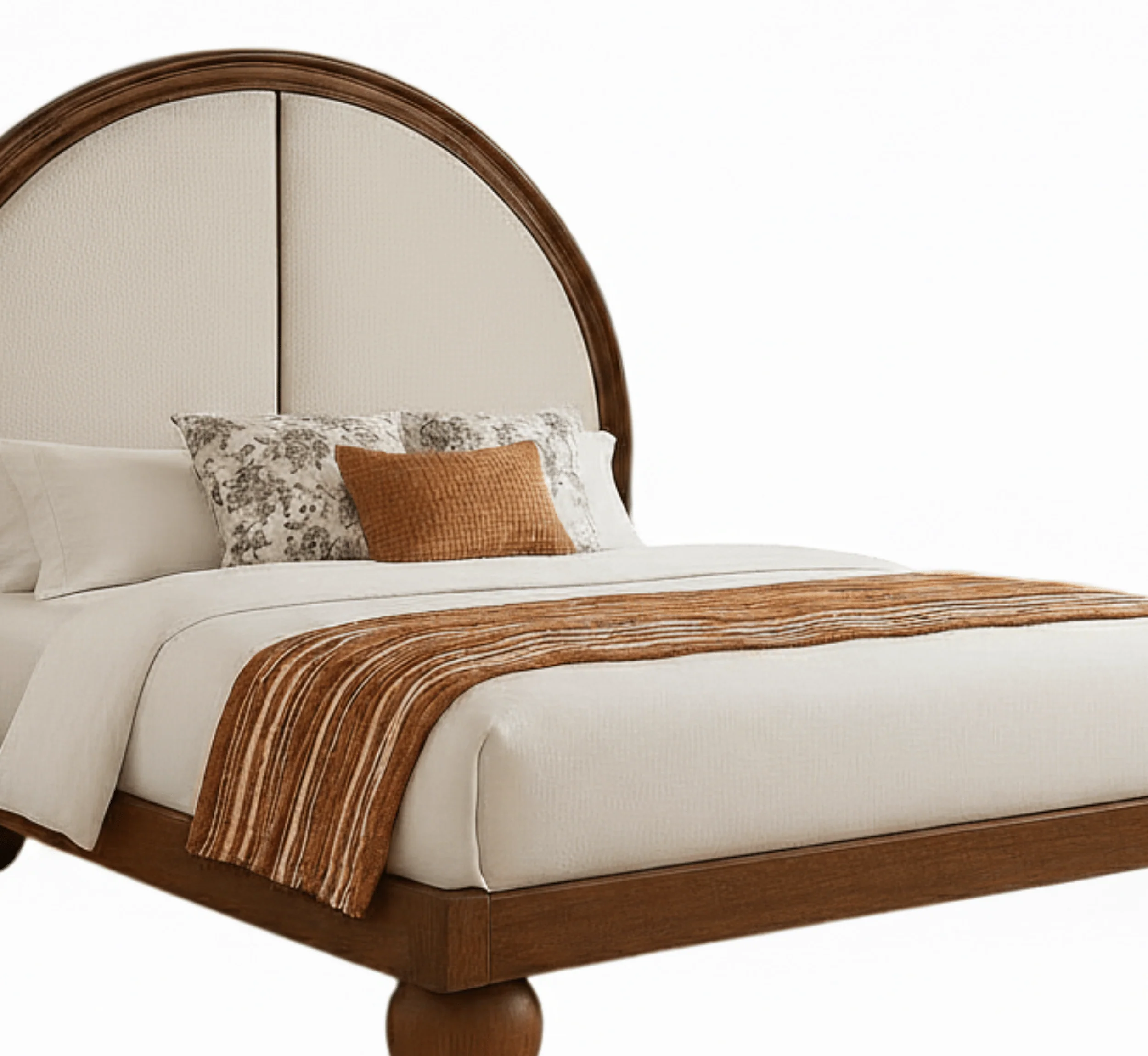 Solid Wood Upholstered Bed