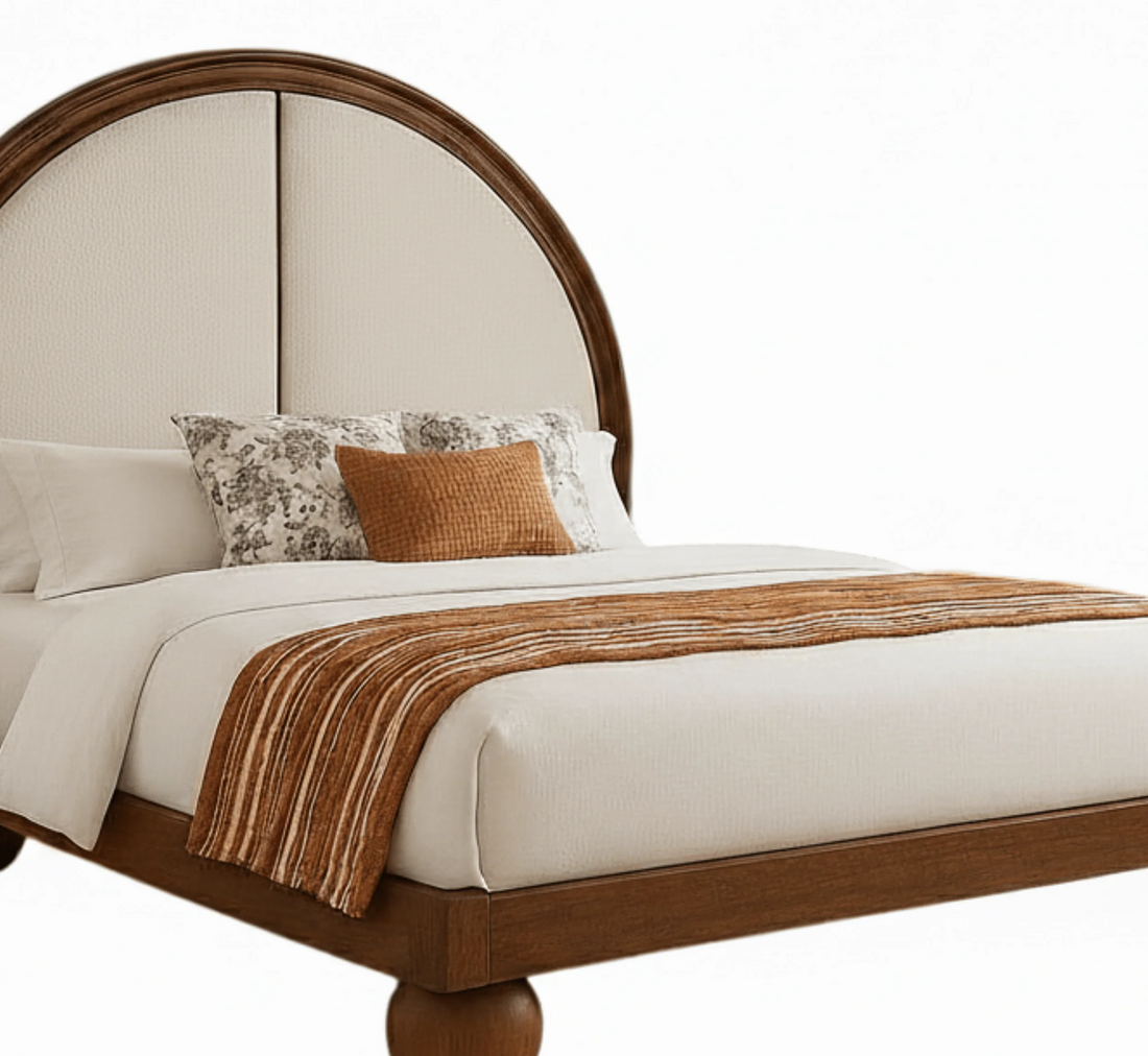 Solid Wood Upholstered Bed