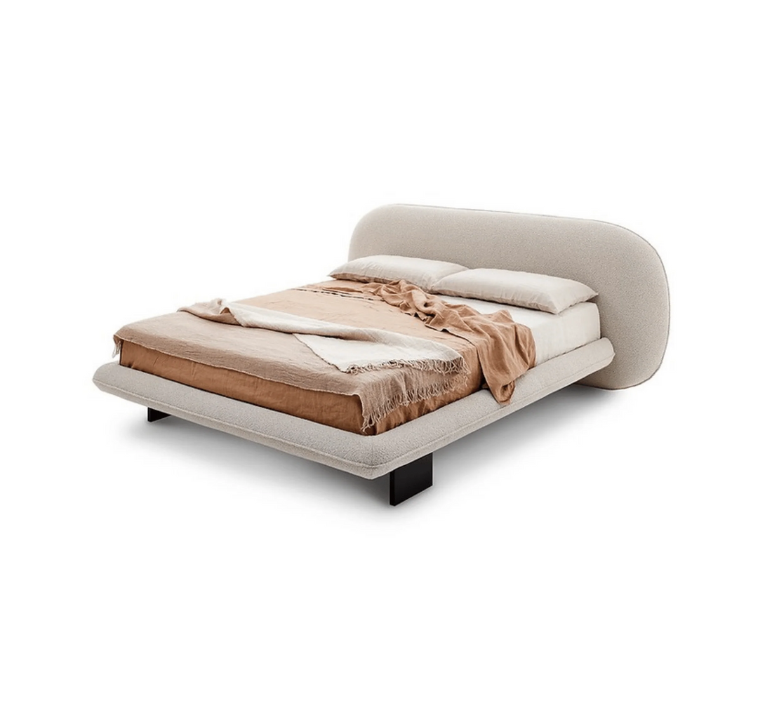 Plush Solid Wood Upholstered Bed