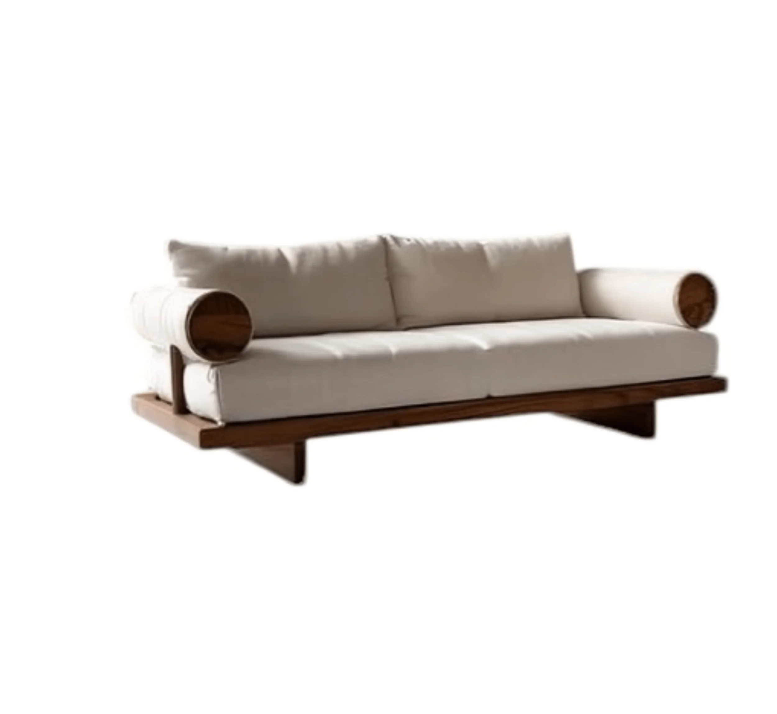 Swiss Wooden Plush Sofa