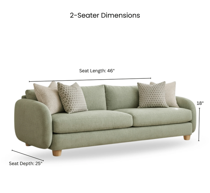 Mellow Plush Wooden Upholstered Sofa Set