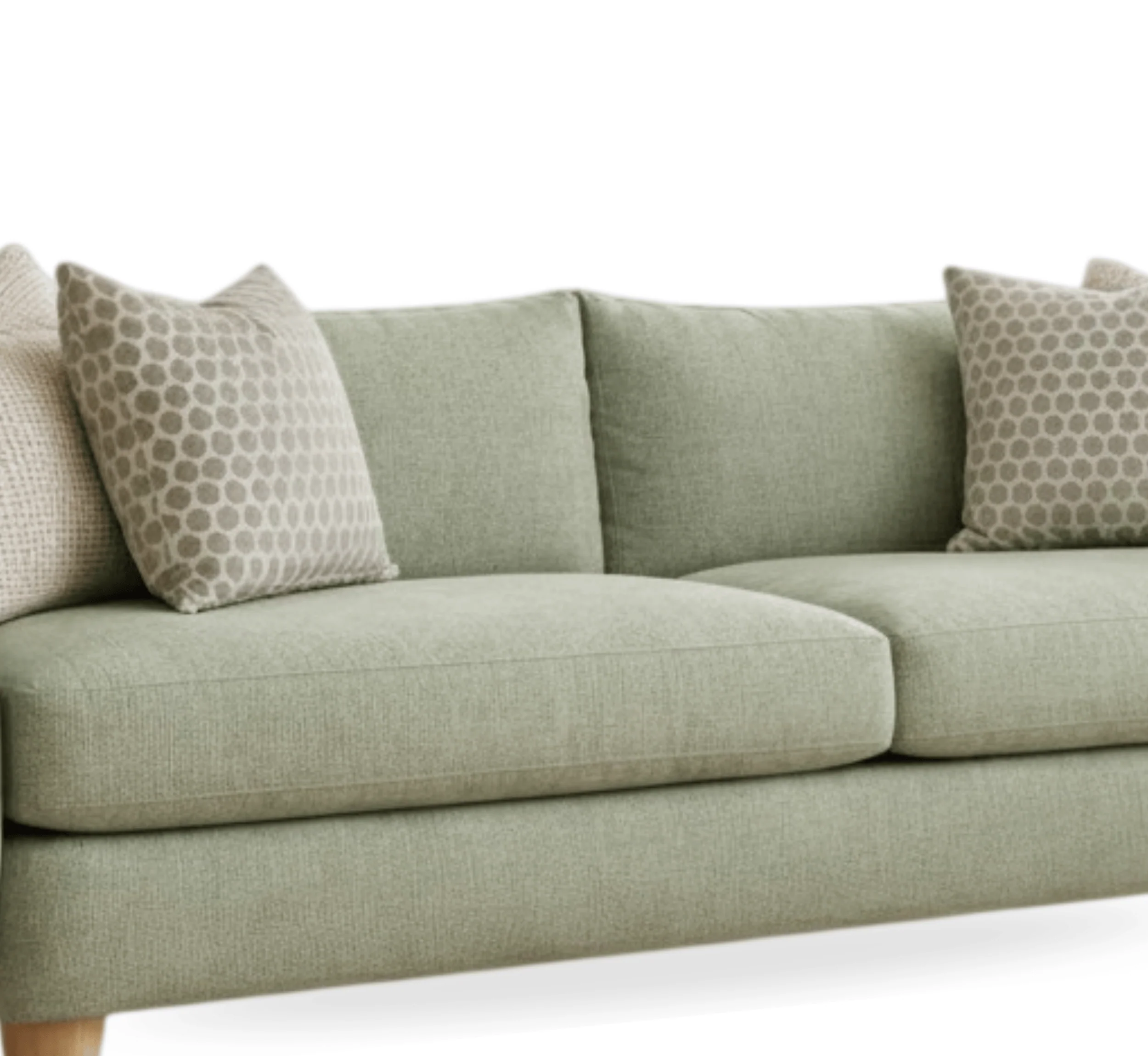 Mellow Plush Wooden Upholstered Sofa Set