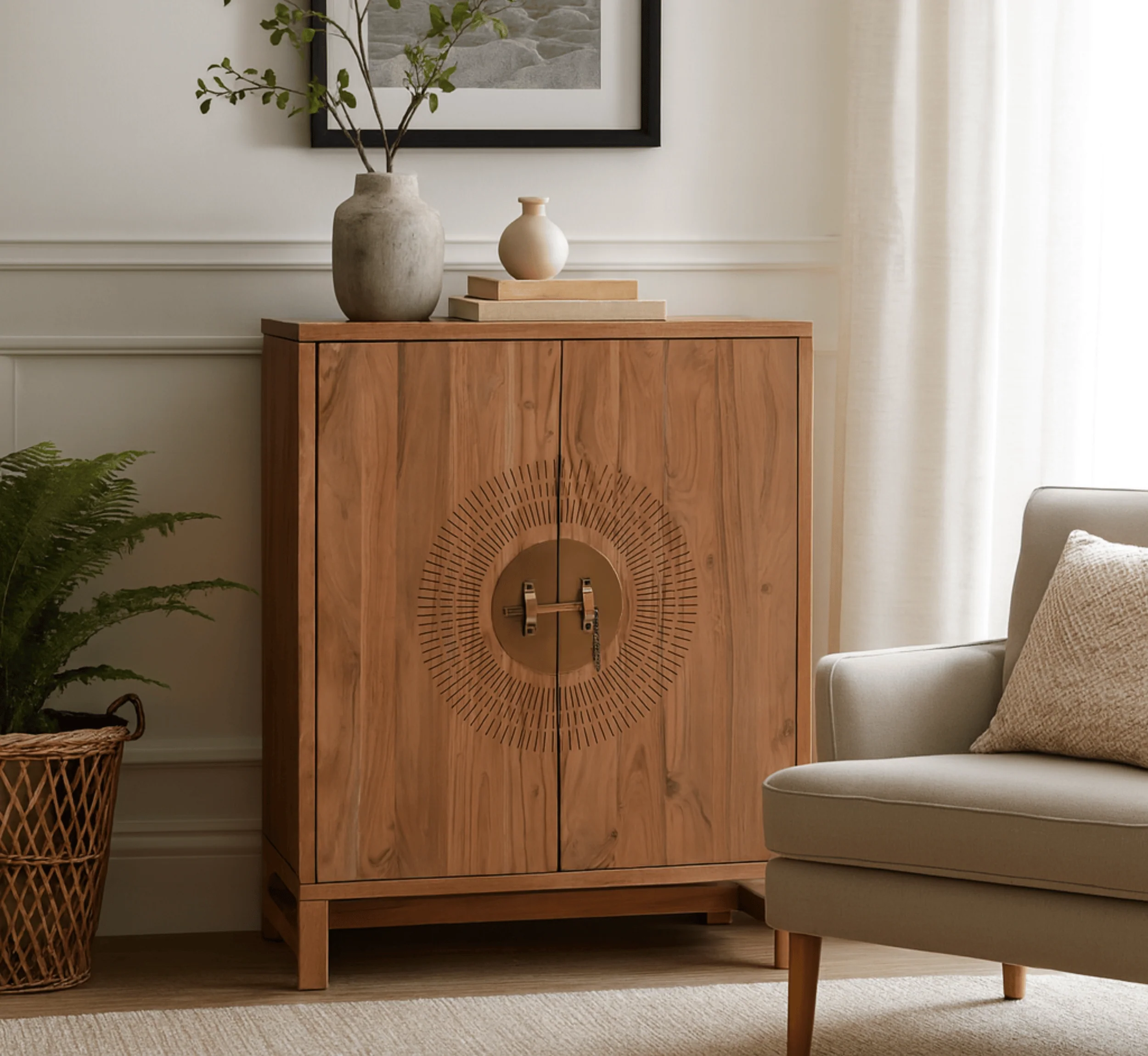 Armour Wooden Storage Cabinet