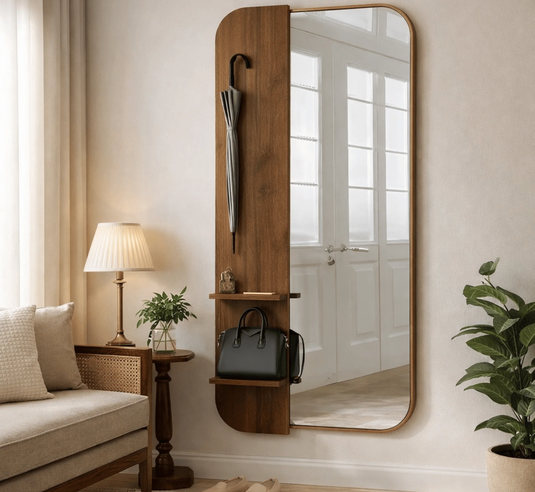 Solitano Wooden Full-Length Mirror