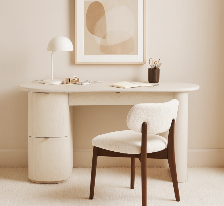 Leyah Wooden Workstation Desk