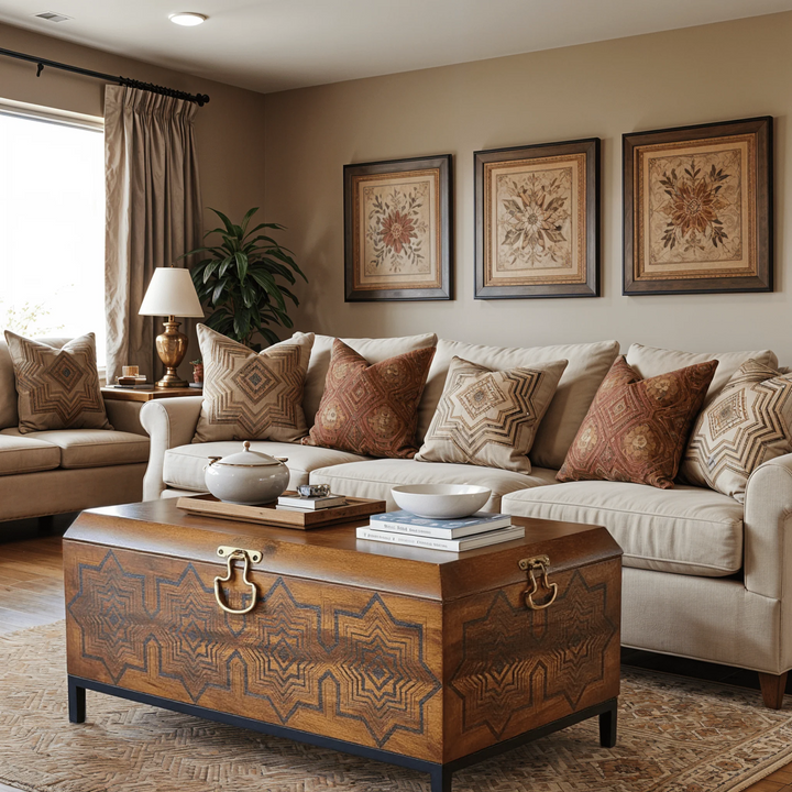 Bahar Trunk Storage Centre table (Sandook)