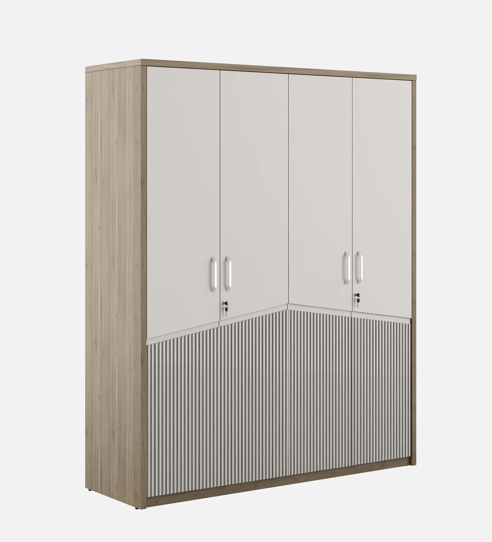 The Nora 4-Door Wardrobe in Lyon Walnut