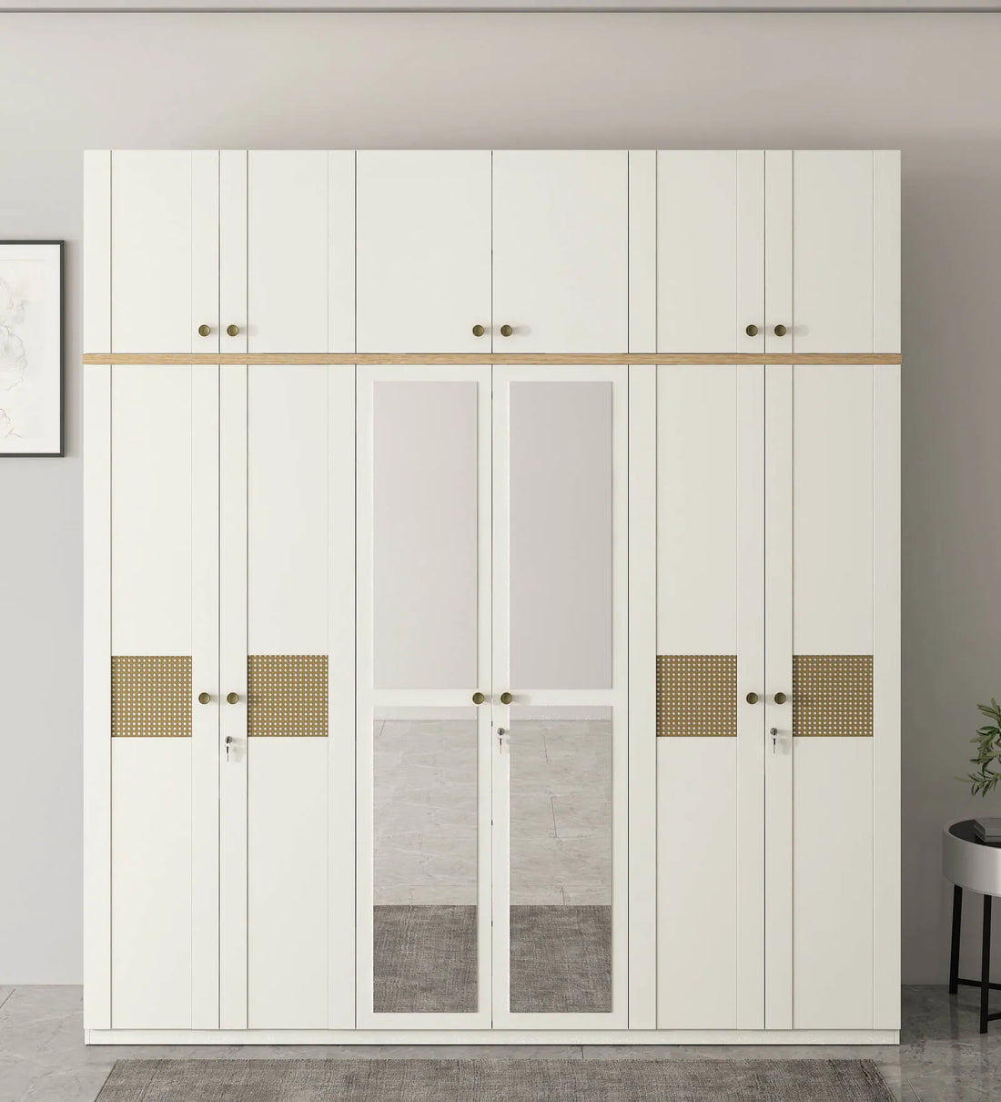 The Lilian Grand 6-Door Wardrobe with Integrated Loft