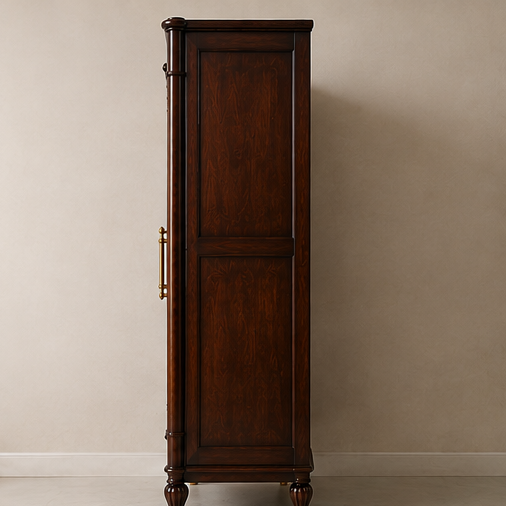 Solid Wood Cane Arch Wardrobe